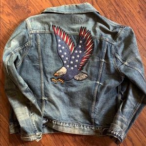 Ralph Lauren Denim Jacket sz L Eagle